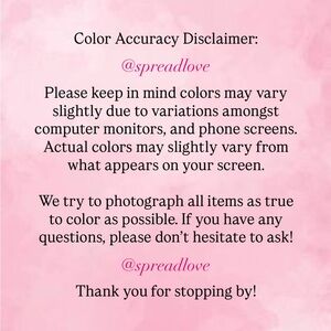 Color Accuracy Disclaimer Poster